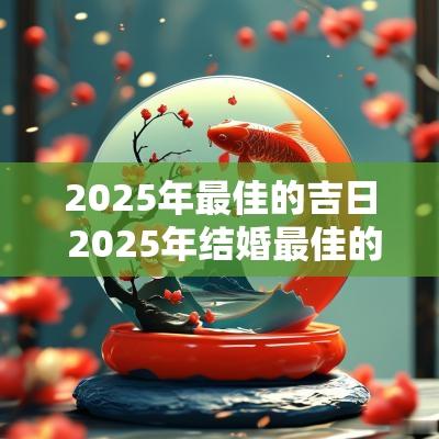 2025年最佳的吉日 2025年结婚最佳的吉日一览表