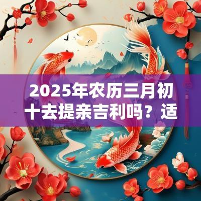 2025年农历三月初十去提亲吉利吗？适宜求亲吗