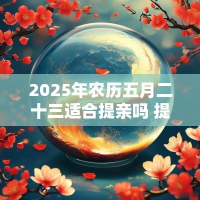 2025年农历五月二十三适合提亲吗 提亲和定亲有什么区别