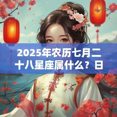 2025年农历七月二十八星座属什么？日子生宝宝好吗？