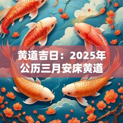 黄道吉日：2025年公历三月安床黄道吉日一览！