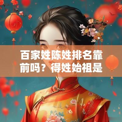 百家姓陈姓排名靠前吗？得姓始祖是谁？