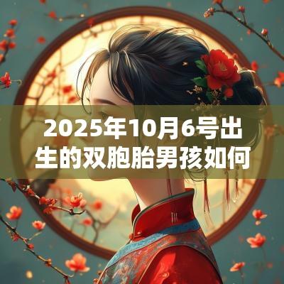 2025年10月6号出生的双胞胎男孩如何起名，五行属什么