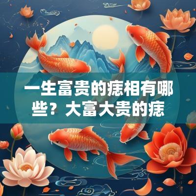 一生富贵的痣相有哪些？大富大贵的痣相怎么看？