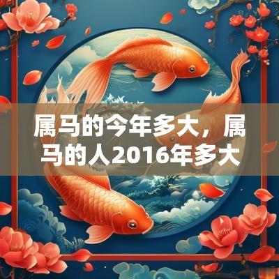 属马的今年多大，属马的人2016年多大
