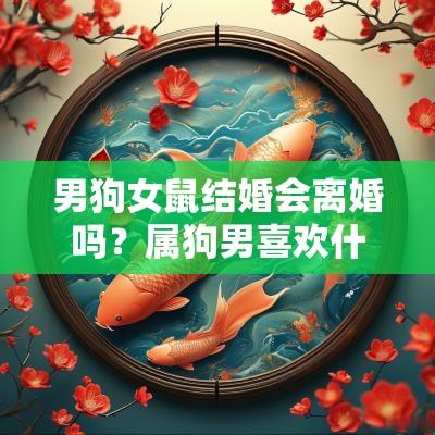 男狗女鼠结婚会离婚吗？属狗男喜欢什么样的女性？