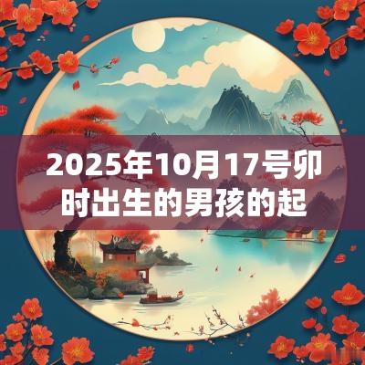2025年10月17号卯时出生的男孩的起名方向
