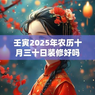 壬寅2025年农历十月三十日装修好吗是装修黄道吉日吗？