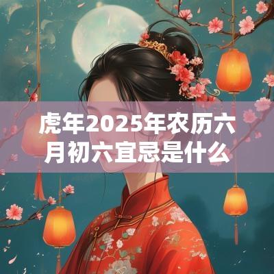 蛇年2025年农历六月初六宜忌是什么禁忌什么？