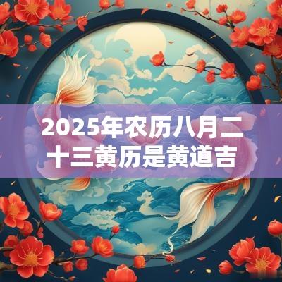 2025年农历八月二十三黄历是黄道吉日吗？
