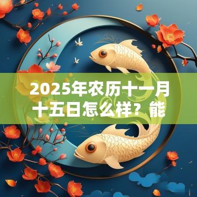 2025年农历十一月十五日怎么样？能不能祈福？