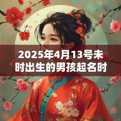 2025年4月13号未时出生的男孩起名时要注意什么
