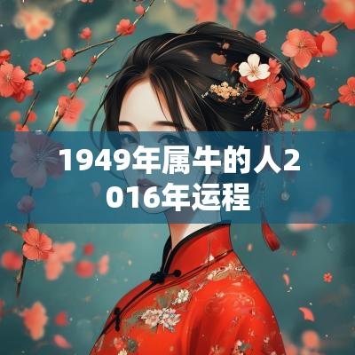 1949年属牛的人2016年运程
