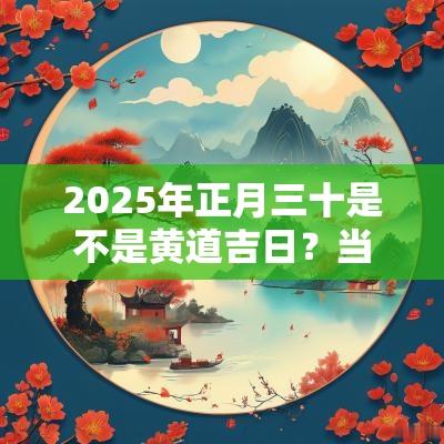 2025年正月三十是不是黄道吉日？当天出行好不好？