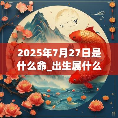 2025年7月27日是什么命_出生属什么生肖