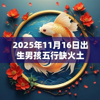 2026年11月16日出生男孩五行缺火土起名参考