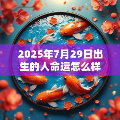 2025年7月29日出生的人命运怎么样，性格分析