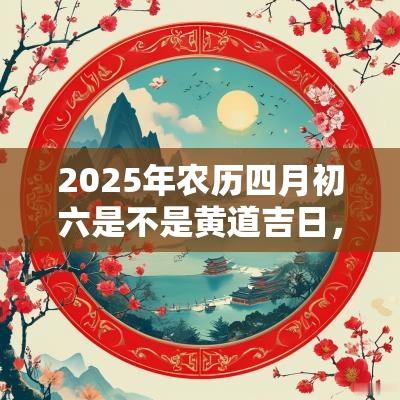 2025年农历四月初六是不是黄道吉日，出远门可以吗？