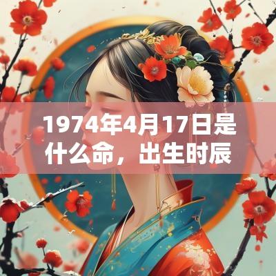 1974年4月17日是什么命，出生时辰五行查询