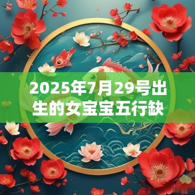 2025年7月29号出生的女宝宝五行缺金要怎么起名字
