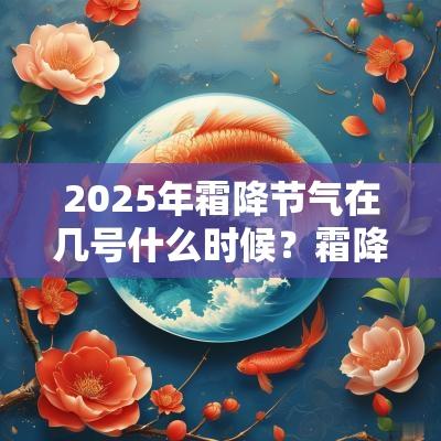 2025年霜降节气在几号什么时候？霜降是冬天还是秋天？