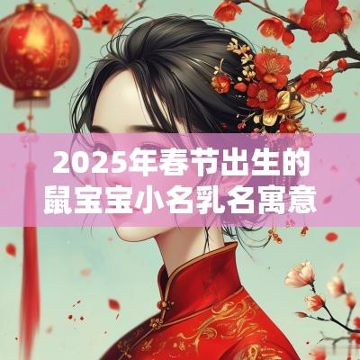 2025年春节出生的鼠宝宝小名乳名寓意吉祥的名字! 2025年春节出生的鼠宝宝小名乳名寓意吉祥的名字!