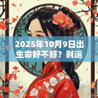 2025年10月9日出生命好不好？财运如何？