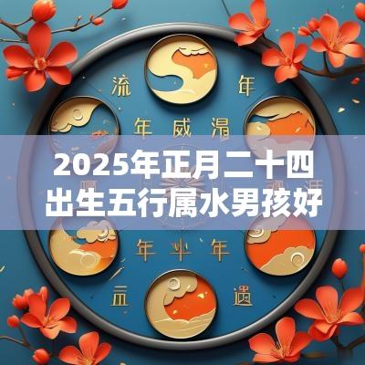 2025年正月二十四出生五行属水男孩好寓意名字