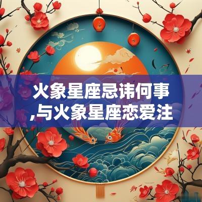火象星座忌讳何事,与火象星座恋爱注意什么