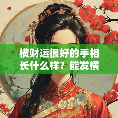 横财运很好的手相长什么样？能发横财的手相解析！