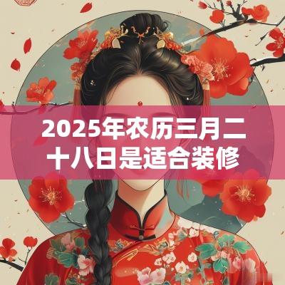 2025年农历三月二十八日是适合装修的吉日好日子吗？