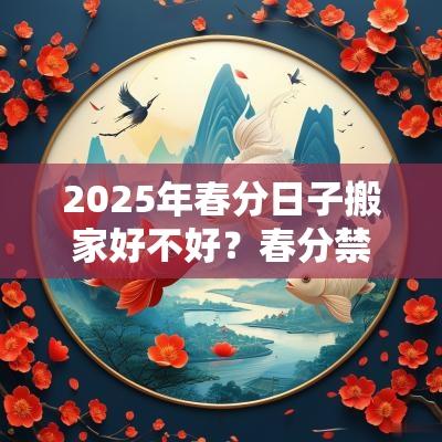 2025年春分日子搬家好不好？春分禁忌习俗有哪些？