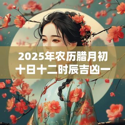 2025年农历腊月初十日十二时辰吉凶一览表！