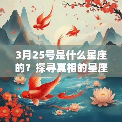 3月25号是什么星座的？探寻真相的星座解读