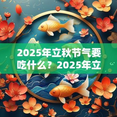 2025年立秋节气要吃什么？2025年立秋节气财神方位查询