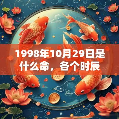 1998年10月29日是什么命，各个时辰出生的人的命运