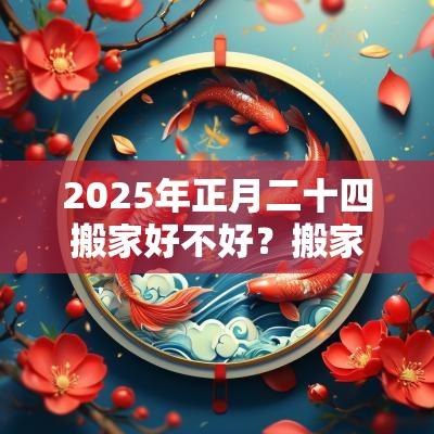 2025年正月二十四搬家好不好？搬家几点合适？
