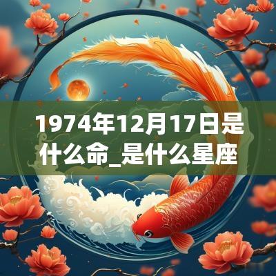 1974年12月17日是什么命_是什么星座