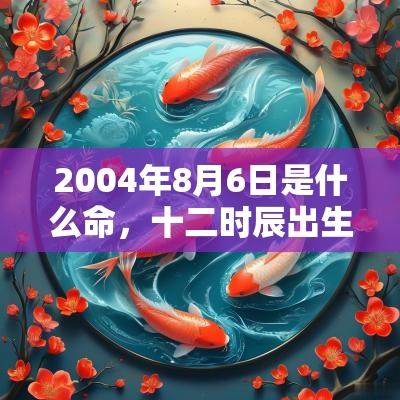 2004年8月6日是什么命，十二时辰出生命运详解