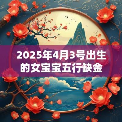 2025年4月3号出生的女宝宝五行缺金要怎么样起名字