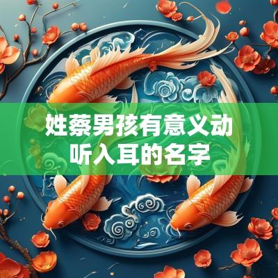 姓蔡男孩有意义动听入耳的名字