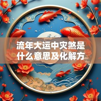 流年大运中灾煞是什么意思及化解方法
