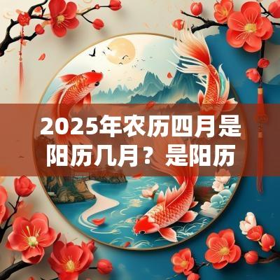 2025年农历四月是阳历几月？是阳历几月几号？