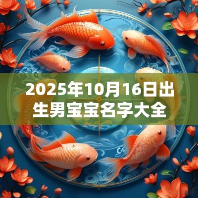 2025年10月16日出生男宝宝名字大全，这天的日子好不好？