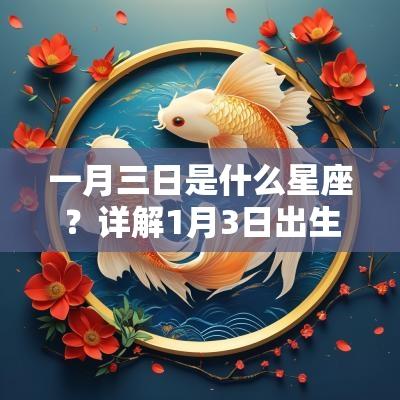 一月三日是什么星座？详解1月3日出生的人的特点和占星影响