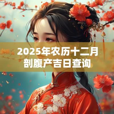 2025年农历十二月剖腹产吉日查询