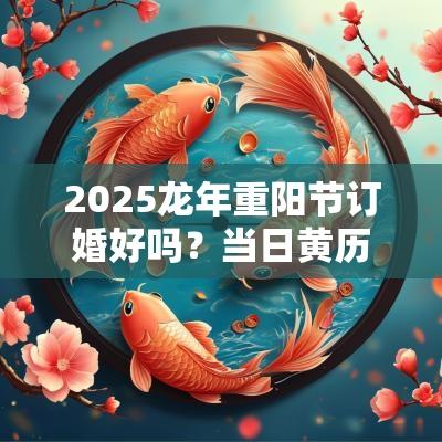 2025蛇年重阳节订婚好吗？当日黄历宜订婚吗