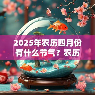 2025年农历四月份有什么节气？农历四月有什么雅称？