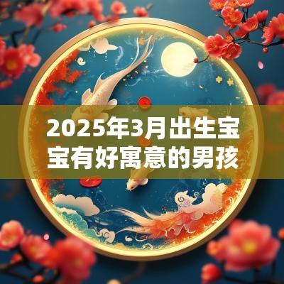 2025年3月出生宝宝有好寓意的男孩小名推荐! 2025年3月出生宝宝有好寓意的男孩小名推荐!