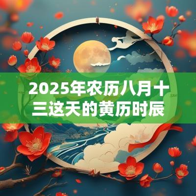 2025年农历八月十三这天的黄历时辰吉凶查询